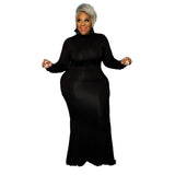 Turtleneck plus Size Dress Women Fashion
