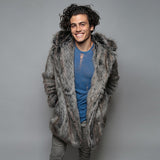 Faux Fur Men Coat Male Fashion Coats