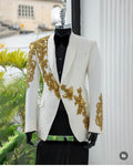 Wedding White Gold Tuxedo Male Fashion