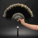MagZi Lolita Feather Folding Fan Wedding