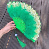 MagZi Lolita Feather Folding Fan Wedding