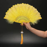 MagZi Lolita Feather Folding Fan Wedding