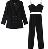 Hot Blazers 3 Pieces Set Woman Suit