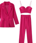 Hot Blazers 3 Pieces Set Woman Suit