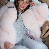 Pink Fox Fur Coat