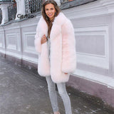 Pink Fox Fur Coat