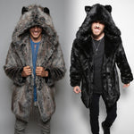 Faux Fur Men Coat Male Fashion Coats