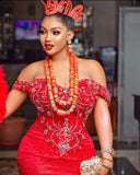 Luxury Nigerian Aso Ebi Wedding/ Prom Dress