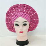 MagZi head wrap with stone Wedding